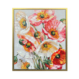 Colmore - Schilderij Allison Flowers Multicolor Acryl 60x70cm Gouden Lijst