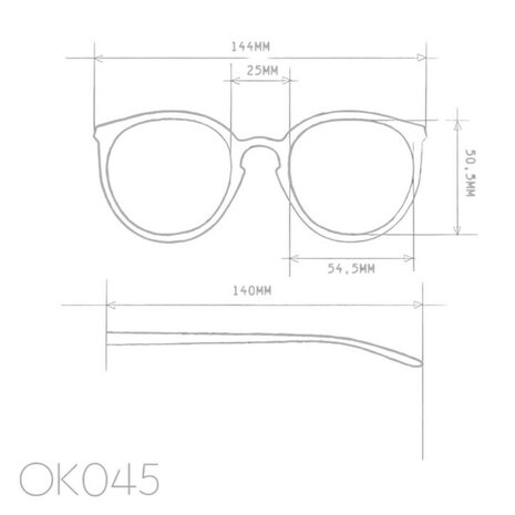 Okkia - Zonnebril BERLINO Round Black Rose OK045-BP
