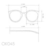 Okkia - Zonnebril BERLINO Round Black Rose OK045-BP
