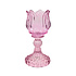 Waxinehouder Tulp Roze Glas 8x15cm