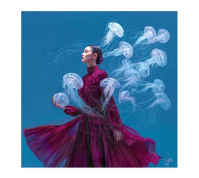 Werns - Schilderij Dancing with Ava Acryl op Canvas 100x100cm