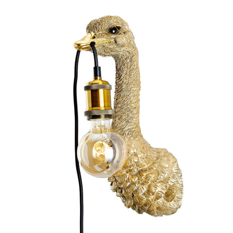Melting Pot - Wand Lamp Struisvogel Kuiken Goud 15x35cm Melting Pot - Wand Lamp Struisvogel Kuiken Goud 15x35cm
