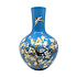 Vaas Chinees Vogels Bloesem Blauw Porselein 23x36cm