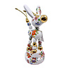 Lammers en Lammers - Ezel Bloemen Multicolor Goud Porselein 15x30cm Lammers en Lammers - Ezel Bloemen Multicolor Goud Porselein 15x30cm