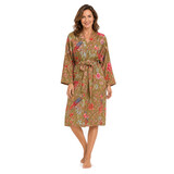 Imbarro - Kimono Royal Paradise Olive Viscose One-size