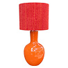 Colmore - Lampenkap Zuri Oranje-Rood 40x33cm met Transparante Binnenzijde