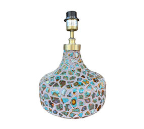Colmore - Lampenvoet Wilks Turquoise Lila Mozaiek 30x38cm Colmore - Lampenvoet Wilks Turquoise Lila Mozaiek 30x38cm