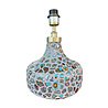 Colmore - Tafellamp Voet Wilks Turquoise Lila Mozaiek Keramiek met Goudkleurig Metaal 30x38cm