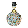 Colmore - Tafellamp Voet Wilks Turquoise Lila Mozaiek Keramiek met Goudkleurig Metaal 30x38cm