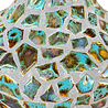 Colmore - Tafellamp Voet Wilks Turquoise Lila Mozaiek Keramiek met Goudkleurig Metaal 30x38cm