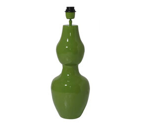 Colmore - Tafellamp Voet Bladgroen Emaille Metaal 19x55cm Colmore - Tafellamp Voet Bladgroen Emaille Metaal 19x55cm