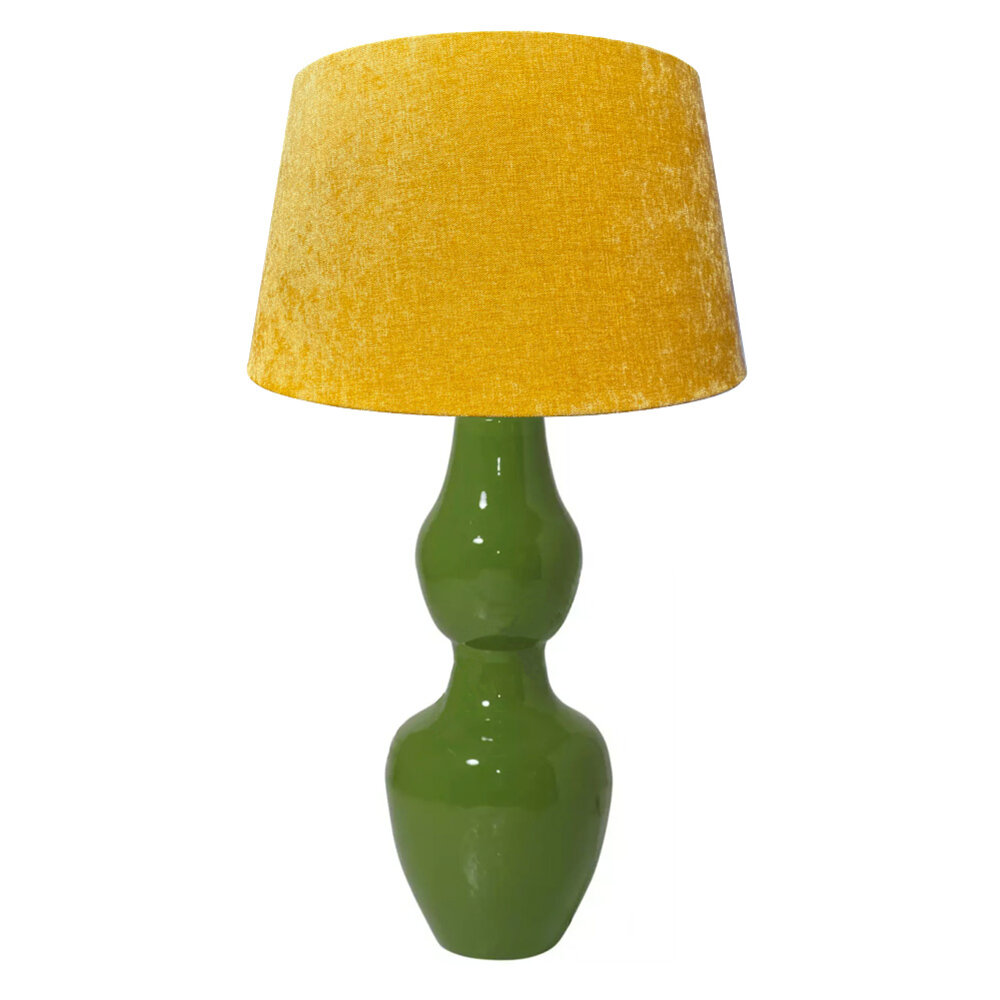 Colmore - Tafellamp Voet Bladgroen van Geëmailleerd Metaal 19x55cm Colmore - Tafellamp Voet Bladgroen van Geëmailleerd Metaal 19x55cm