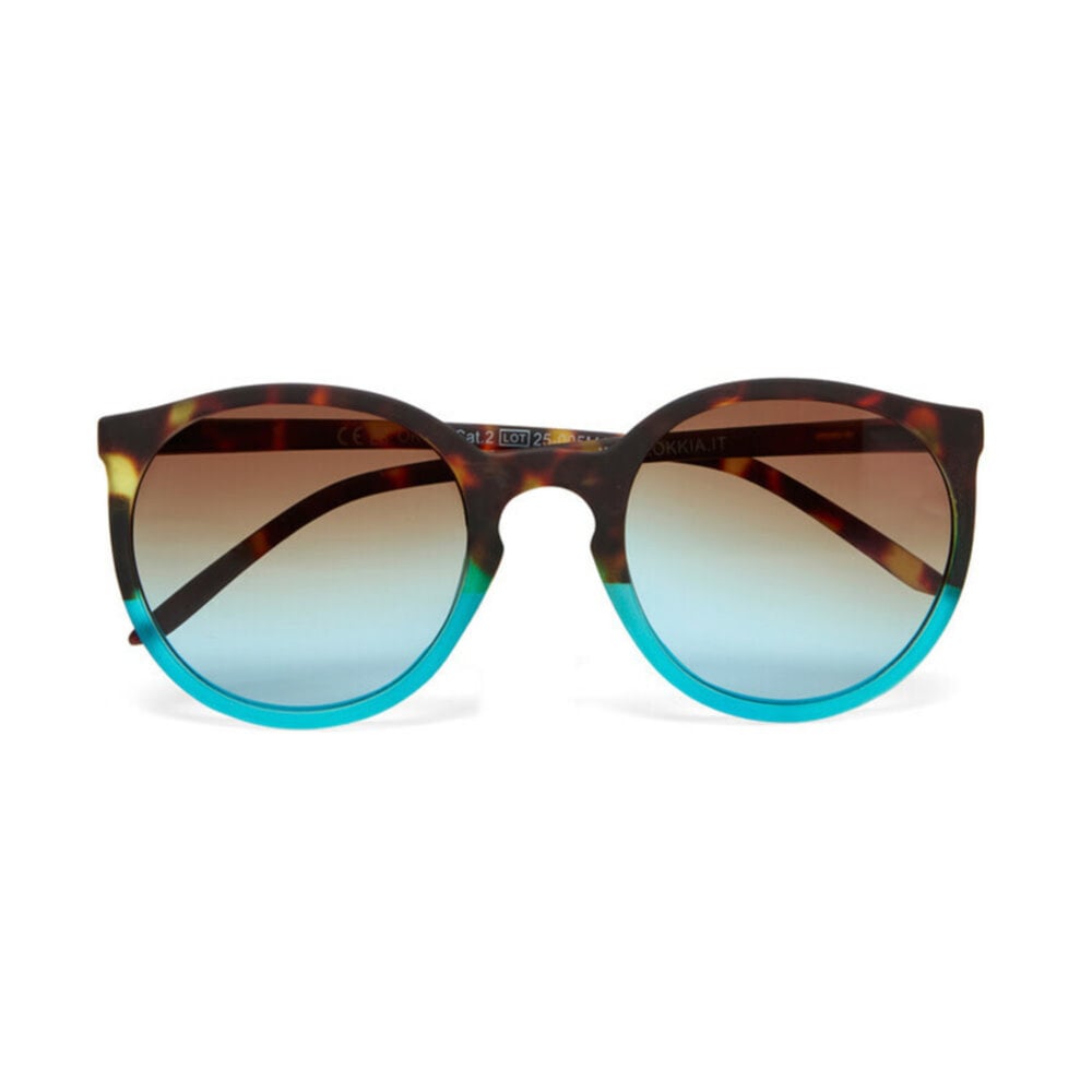 Okkia - Zonnebril BERLINO Round Havana Blue met Blauw Gradient Glazen OK045-HB Okkia - Zonnebril BERLINO Round Havana Blue met Blauw Gradient Glazen OK045-HB