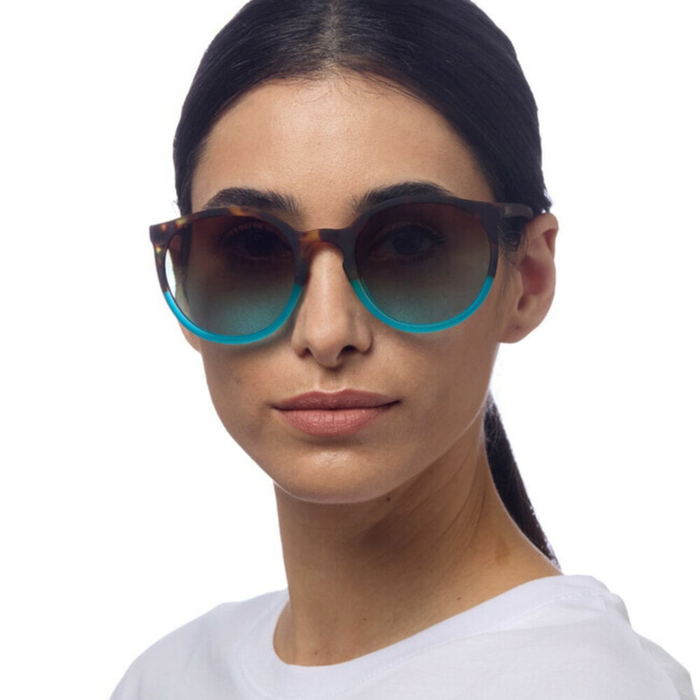 Okkia - Zonnebril BERLINO Round Havana Blue met Blauw Gradient Glazen OK045-HB Okkia - Zonnebril BERLINO Round Havana Blue met Blauw Gradient Glazen OK045-HB