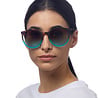 Okkia - Zonnebril BERLINO Round Havana Blue met Blauw Gradient Glazen OK045-HB Okkia - Zonnebril BERLINO Round Havana Blue met Blauw Gradient Glazen OK045-HB
