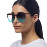 Okkia - Zonnebril BERLINO Round Havana Blue met Blauw Gradient Glazen OK045-HB Okkia - Zonnebril BERLINO Round Havana Blue met Blauw Gradient Glazen OK045-HB