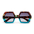 Zonnebril EMMA Hexagon Havana Blue OK015-HB Zonnebril EMMA Hexagon Havana Blue OK015-HB