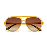 Okkia - Okkia Zonnebril ALESSIO Aviator Transparant Geel met Bruin Gradient Glazen OK021-TYE Okkia - Okkia Zonnebril ALESSIO Aviator Transparant Geel met Bruin Gradient Glazen OK021-TYE