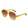 Okkia - Okkia Zonnebril ALESSIO Aviator Transparant Geel met Bruin Gradient Glazen OK021-TYE Okkia - Okkia Zonnebril ALESSIO Aviator Transparant Geel met Bruin Gradient Glazen OK021-TYE