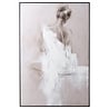 Melting Pot - Schilderij Vrouw Beige Wit Acryl op Canvas 102x152 cm met Zwarte Lijst Melting Pot - Schilderij Vrouw Beige Wit Acryl op Canvas 102x152 cm met Zwarte Lijst