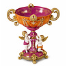 Werns - Decoratieve Schaal met Engeltjes Fuchsia Oranje Goud Polyresin 35x37cm