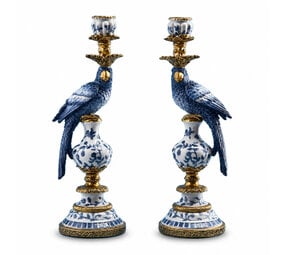 Werns - Kandelaar Papegaai Blauw 14×40cm – Links / Rechts Werns - Kandelaar Papegaai Blauw 14×40cm – Links / Rechts
