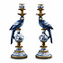 Kandelaar Papegaai Blauw 14×40cm – Links / Rechts