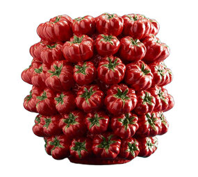 Werns - Vaas Tomaten Rood Groen Keramiek 34x33cm