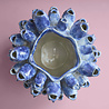 Werns - Vaas Vissen Blauw Keramiek 24x32cm - Handgemaakt