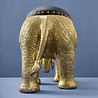 Werns - Stoel & Kruk Olifant Zwart Goud Polyresin 79x50x39cm - Design Zitmeubel