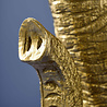 Werns - Stoel & Kruk Olifant Zwart Goud Polyresin 79x50x39cm - Design Zitmeubel