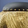 Werns - Stoel & Kruk Olifant Zwart Goud Polyresin 79x50x39cm - Design Zitmeubel