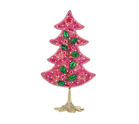 Doing Goods - Kerstboompje Whimsy Roze Messing 15x30cm Doing Goods - Kerstboompje Whimsy Roze Messing 15x30cm