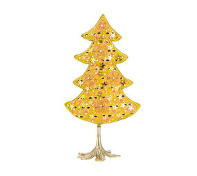 Doing Goods - Kerstboompje Whimsy Geel Messing 15x30cm Doing Goods - Kerstboompje Whimsy Geel Messing 15x30cm