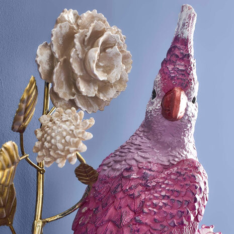Werns - Wandkandelaar Papegaai Fuchsia Oranje Goud Metaal 41x55x12cm 2 Houders Werns - Wandkandelaar Papegaai Fuchsia Oranje Goud Metaal 41x55x12cm 2 Houders