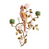 Wand Kandelaar Papegaai Oranje Goud 39x59cm 2 houders Wand Kandelaar Papegaai Oranje Goud 39x59cm 2 houders