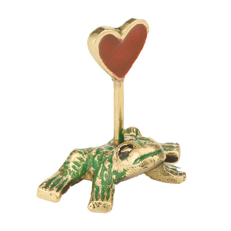 Doing Goods - Kaart & Foto Houder Robbie Kikker Groen Gerecycled Messing 5x5x2,5cm
