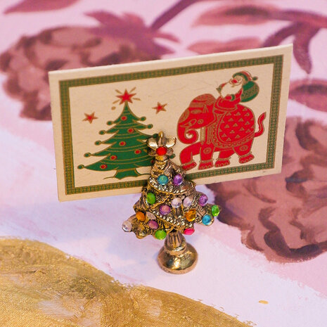 Doing Goods - Kaart & Foto Houder Christmas Tree Multicolor Gerecycled Messing 5x8cm Doing Goods - Kaart & Foto Houder Christmas Tree Multicolor Gerecycled Messing 5x8cm