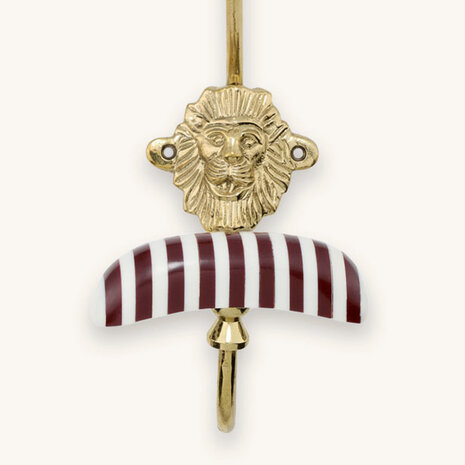 Doing Goods - Wandhaak Mighty Lion Coat Jassenhaak Bordeaux Messing & Resin 10x21x10cm Doing Goods - Wandhaak Mighty Lion Coat Jassenhaak Bordeaux Messing & Resin 10x21x10cm