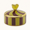 Doing Goods - Sieraden Doosje Pyar Heart Circus Geel-Bordeaux Messing & Resin 7x6cm Doing Goods - Sieraden Doosje Pyar Heart Circus Geel-Bordeaux Messing & Resin 7x6cm
