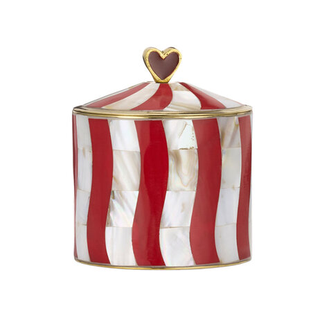 Doing Goods - Sieraden Doosje Pyar Heart Circus Rood-Parelmoer Messing & Schelp 11x9cm Doing Goods - Sieraden Doosje Pyar Heart Circus Rood-Parelmoer Messing & Schelp 11x9cm