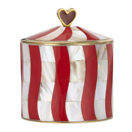 Doing Goods - Sieraden Doosje Pyar Heart Circus Rood-Parelmoer Messing & Schelp 11x9cm Doing Goods - Sieraden Doosje Pyar Heart Circus Rood-Parelmoer Messing & Schelp 11x9cm