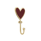 Doing Goods - Wandhaak Pyar Heart Red Messing 6x12cm Doing Goods - Wandhaak Pyar Heart Red Messing 6x12cm