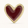 Doing Goods - Ladeknop Pyar Heart Red Messing 6x6cm
