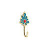 Doing Goods - Wandhaak Sadie Turquoise-Rood Messing 4x9cm Doing Goods - Wandhaak Sadie Turquoise-Rood Messing 4x9cm