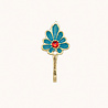 Doing Goods - Wandhaak Sadie Turquoise-Rood Messing 4x9cm Doing Goods - Wandhaak Sadie Turquoise-Rood Messing 4x9cm