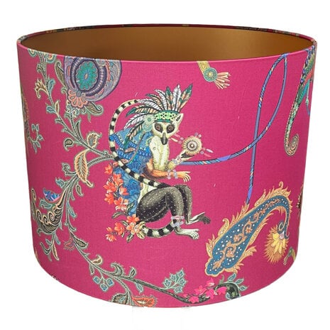 Melting Pot - Lampenkap Etro Fuchsia Multicolor met Gouden Binnenzijde 40x30cm Melting Pot - Lampenkap Etro Fuchsia Multicolor met Gouden Binnenzijde 40x30cm