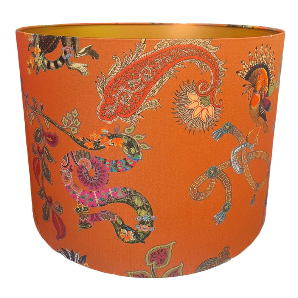 Melting Pot - Lampenkap Etro Oranje Multicolor met Gouden Binnenzijde 40x30cm