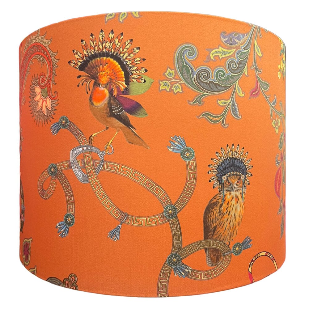 Melting Pot - Lampenkap Etro Oranje Multicolor met Gouden Binnenzijde 40x30cm