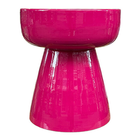 Colmore - Bijzettafel Jamie Fuchsia Geëmailleerd Metaal 33x38cm Colmore - Bijzettafel Jamie Fuchsia Geëmailleerd Metaal 33x38cm